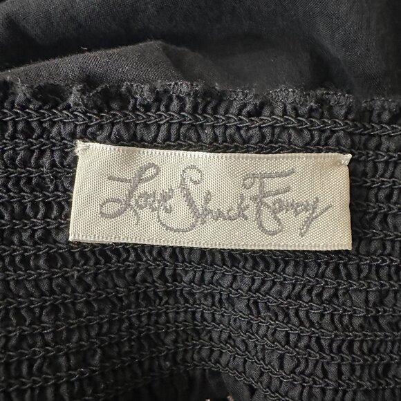 LoveShackFancy Black Pink Smocked Embroidered Dress - Picture 9 of 15